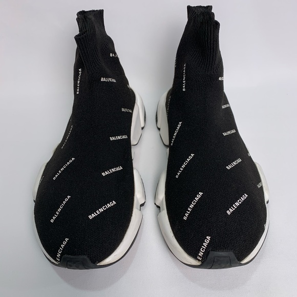 Balenciaga Black Speed Trainers Sock Sneakers - Picture 1 of 12